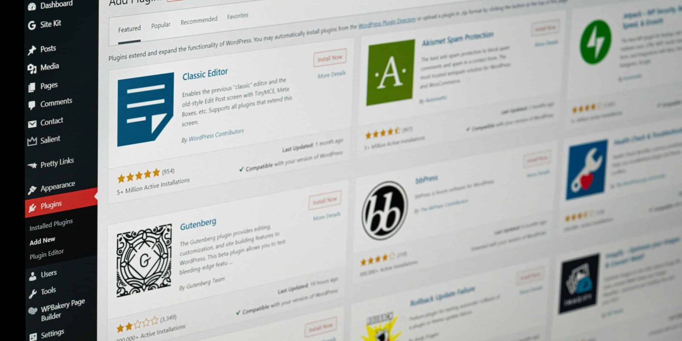 Dashboard WordPress manutenzione plugin aggiornamenti sicurezza